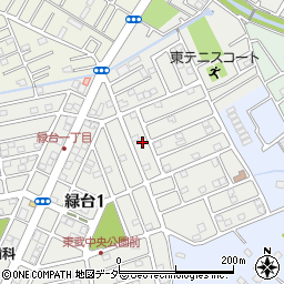埼玉県幸手市緑台周辺の地図