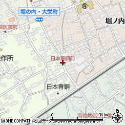 日本青銅前周辺の地図