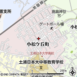 茨城県土浦市小松ケ丘町周辺の地図