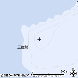 三度埼灯台周辺の地図