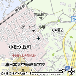 茨城県土浦市小松ケ丘町10周辺の地図