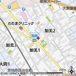 埼玉県鴻巣市加美周辺の地図