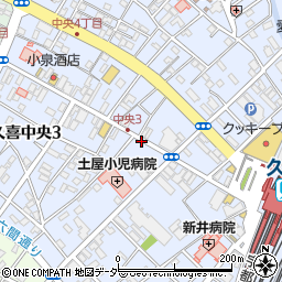 タイムズ久喜駅西口第４駐車場周辺の地図