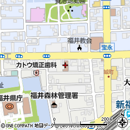 教職員共済生活協同組合　福井県支部自動車共済事故係周辺の地図