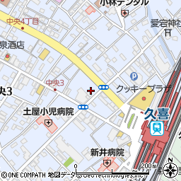 久喜市営久喜駅前駐車場周辺の地図