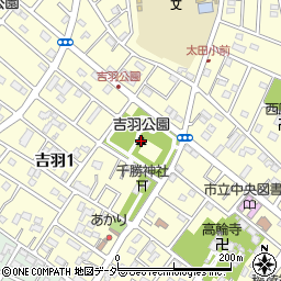 吉羽公園周辺の地図
