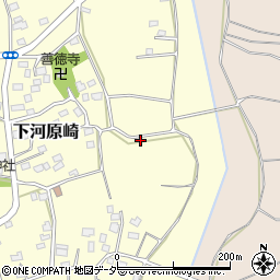 茨城県つくば市下河原崎周辺の地図