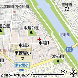 福井県福井市水越周辺の地図