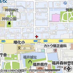 桜学院福井本部校周辺の地図