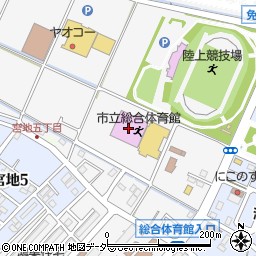 鴻巣市立総合体育館周辺の地図