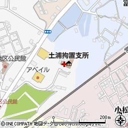 水戸刑務所　土浦拘置支所周辺の地図