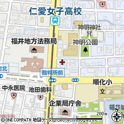 ローソン福井裁判所前店周辺の地図