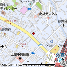 埼玉県久喜市久喜中央周辺の地図