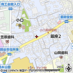 長野県岡谷市銀座周辺の地図