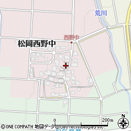 福井県永平寺町（吉田郡）松岡西野中周辺の地図
