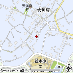 茨城県つくば市大角豆1441-12周辺の地図