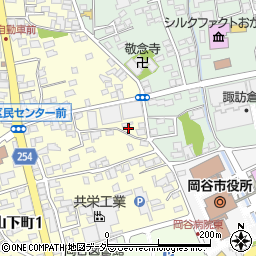 岡谷病院住宅周辺の地図
