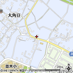 茨城県つくば市大角豆1400周辺の地図