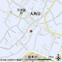 茨城県つくば市大角豆1442周辺の地図