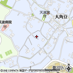 茨城県つくば市大角豆1486周辺の地図