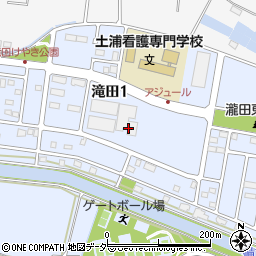 茨城県土浦市滝田周辺の地図