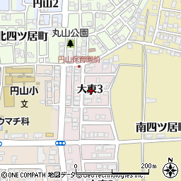 福井県福井市大東3丁目周辺の地図