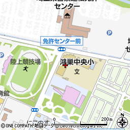 鴻巣市立鴻巣中央小学校周辺の地図