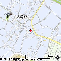 茨城県つくば市大角豆1327-1周辺の地図