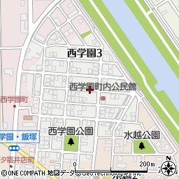 福井県福井市西学園周辺の地図
