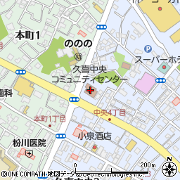 久喜市中央公民館周辺の地図