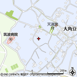 茨城県つくば市大角豆1733周辺の地図