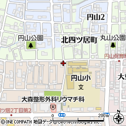 福井北四ツ居郵便局周辺の地図