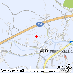 埼玉県比企郡小川町高谷周辺の地図