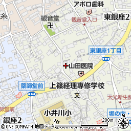 長野県岡谷市東銀座1丁目周辺の地図