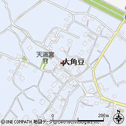 茨城県つくば市大角豆1500周辺の地図