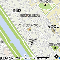 福井県福井市豊岡周辺の地図