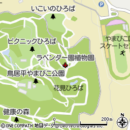 ラベンダー園植物園周辺の地図
