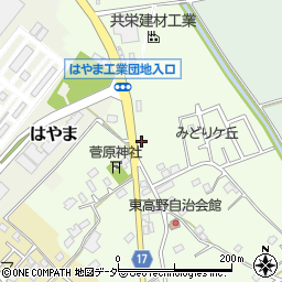 千葉県野田市東高野166周辺の地図
