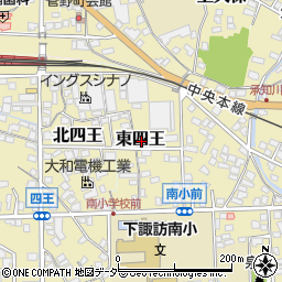 長野県諏訪郡下諏訪町東四王周辺の地図