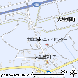 茨城県常総市大生郷町周辺の地図