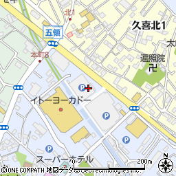 メガネフラワー久喜店周辺の地図