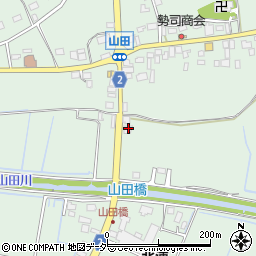 茨城県行方市山田318周辺の地図