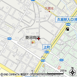埼玉県久喜市上町周辺の地図