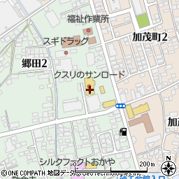 クスリのサンロード　岡谷郷田店周辺の地図