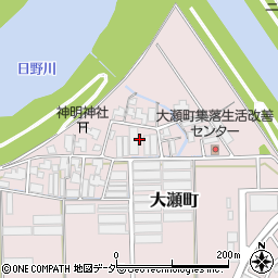 福井県福井市大瀬町周辺の地図