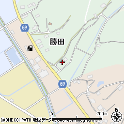 埼玉県比企郡嵐山町勝田743周辺の地図