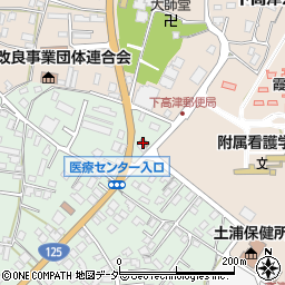 土浦下高津郵便局周辺の地図