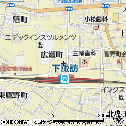 中日新聞下諏訪専売所周辺の地図