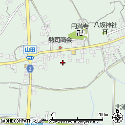 茨城県行方市山田464周辺の地図