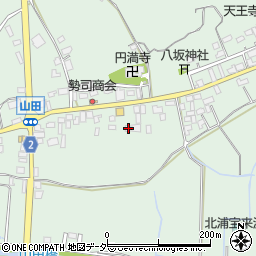 茨城県行方市山田468周辺の地図